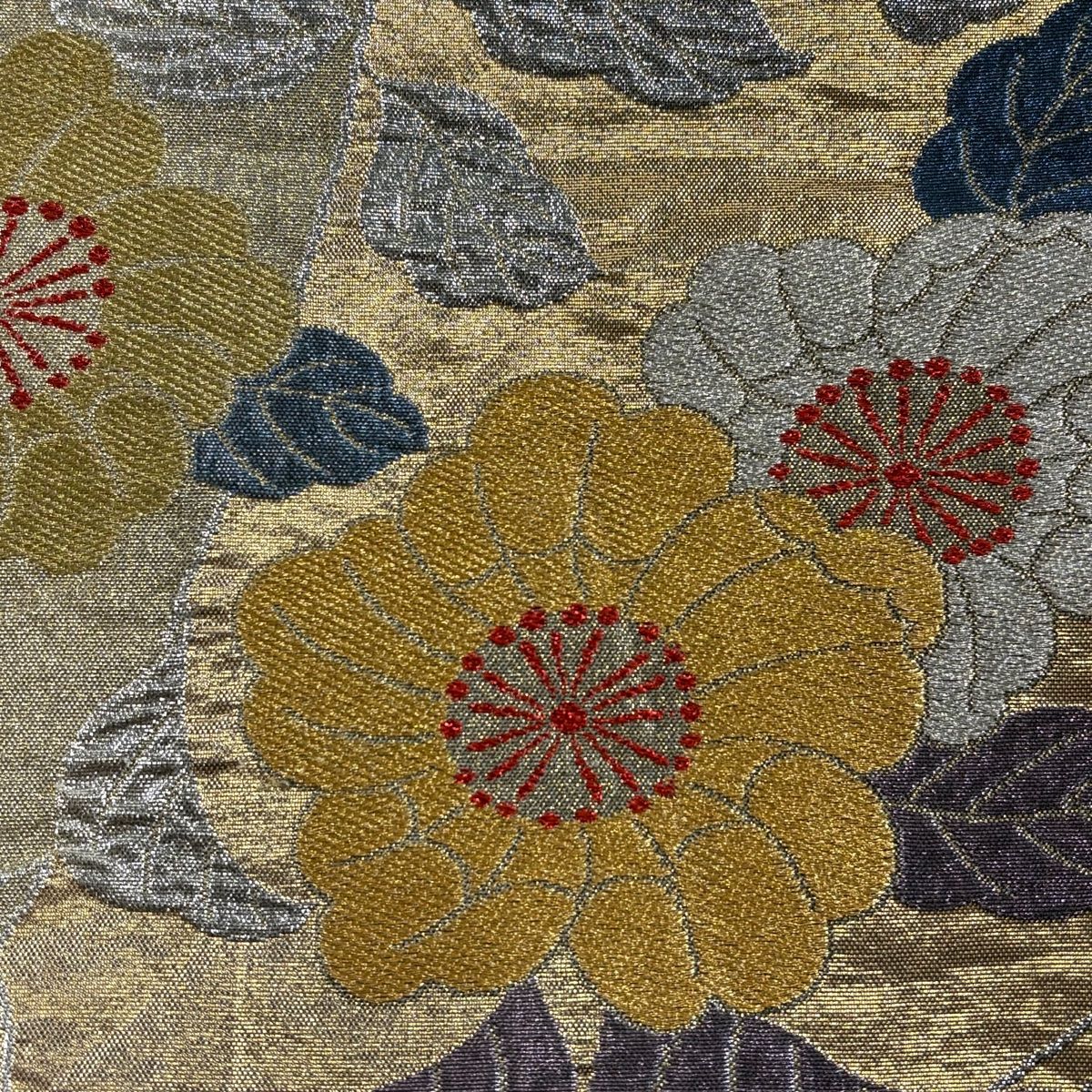 袋帯 秀品 辻が花柄 金銀糸 箔 金色 六通 正絹 【中古】 - メルカリ