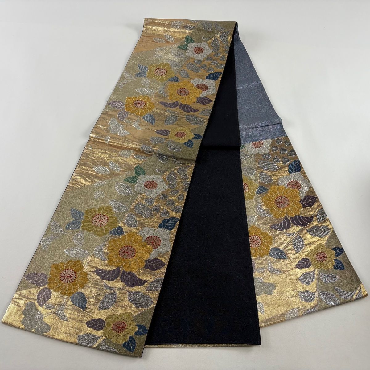 袋帯 秀品 辻が花柄 金銀糸 箔 金色 六通 正絹 【中古】 - メルカリ
