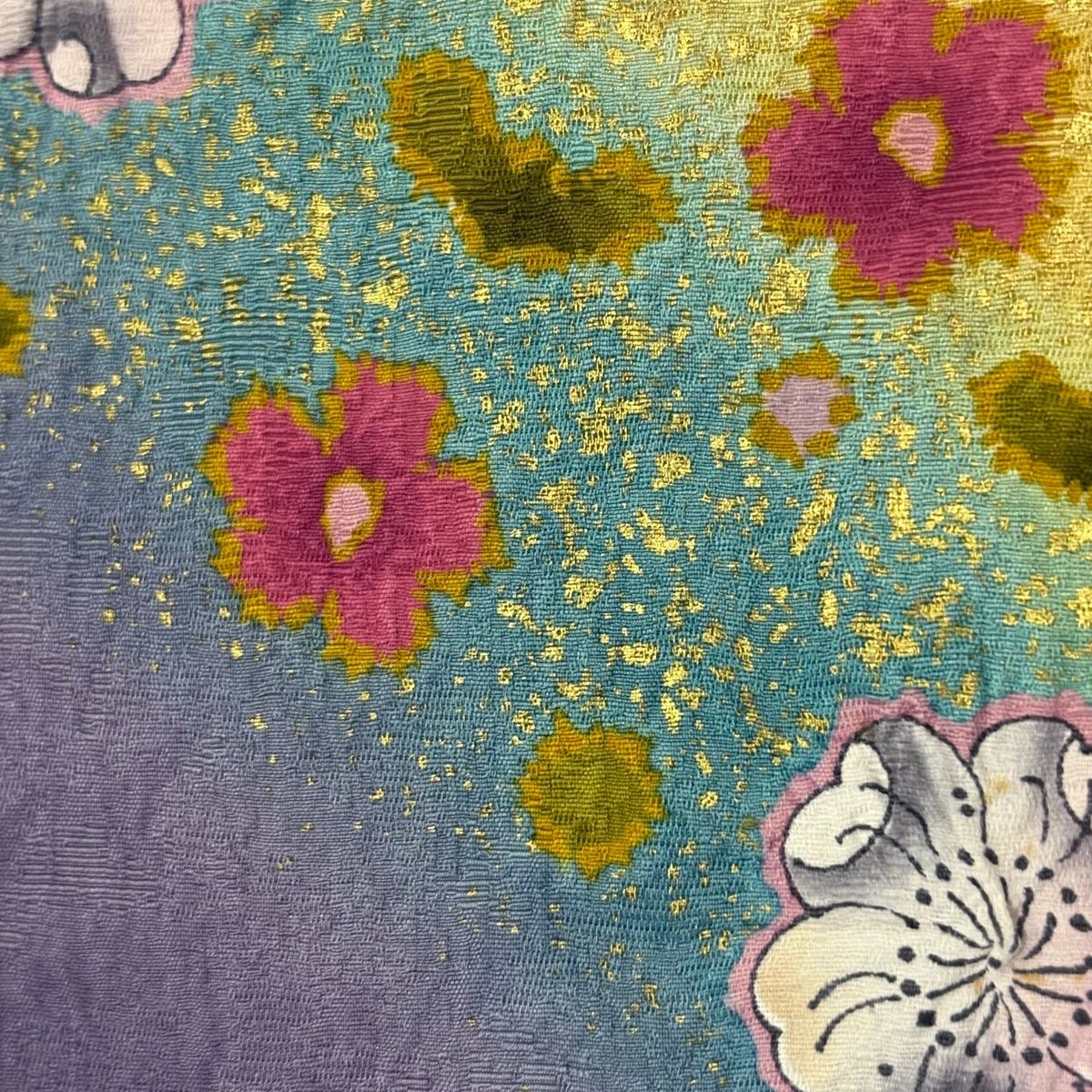 振袖 身丈161cm 裄丈69cm L 袷 辻が花柄 割引 絞り 金彩 ピンク 正絹