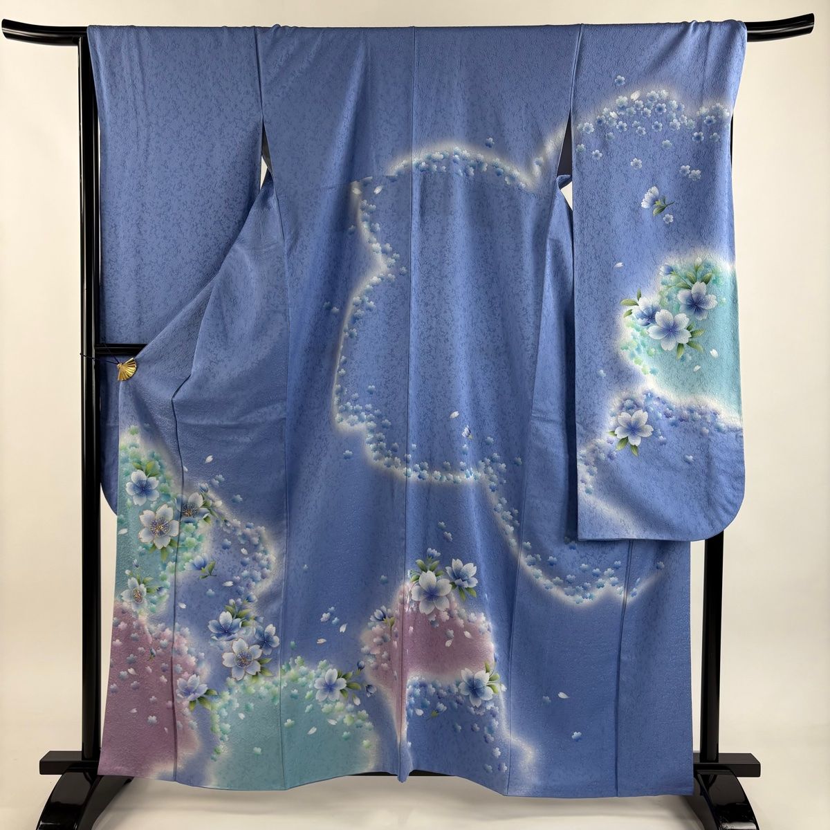 振袖 身長147-162cm 鮮やかな青　正絹　古典 振袖 身長147-162cm 鮮やかな青 正絹 古典