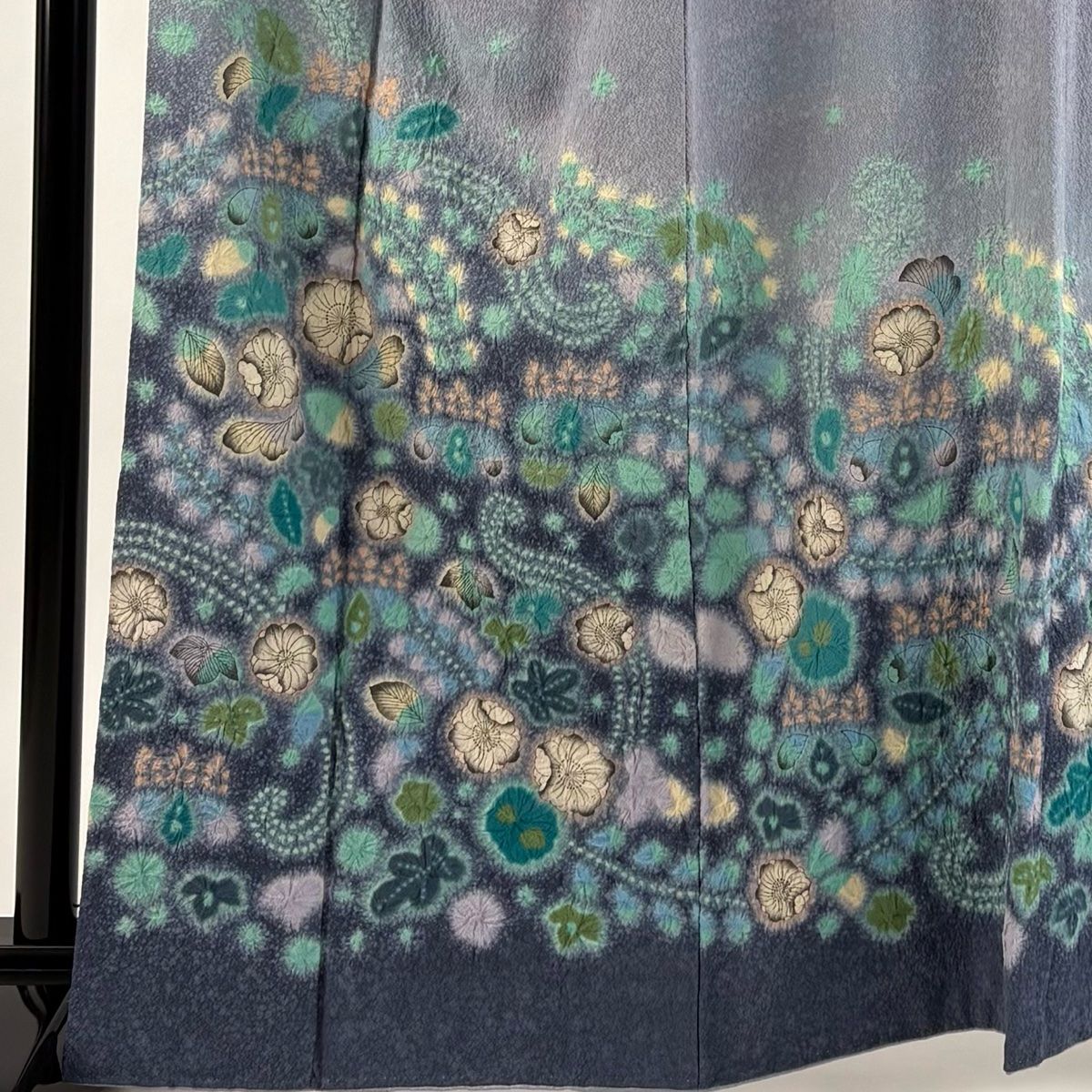 訪問着 身丈163.5 cm 裄丈67.5 L 袷 落款 辻が花 ぼかし 薄紫 正絹