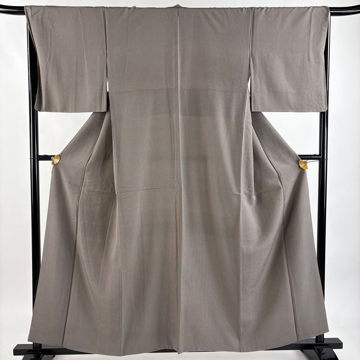 美品】 江戸小紋 身丈157cm 裄丈66cm M 袷 袋帯セット 角通し 灰紫