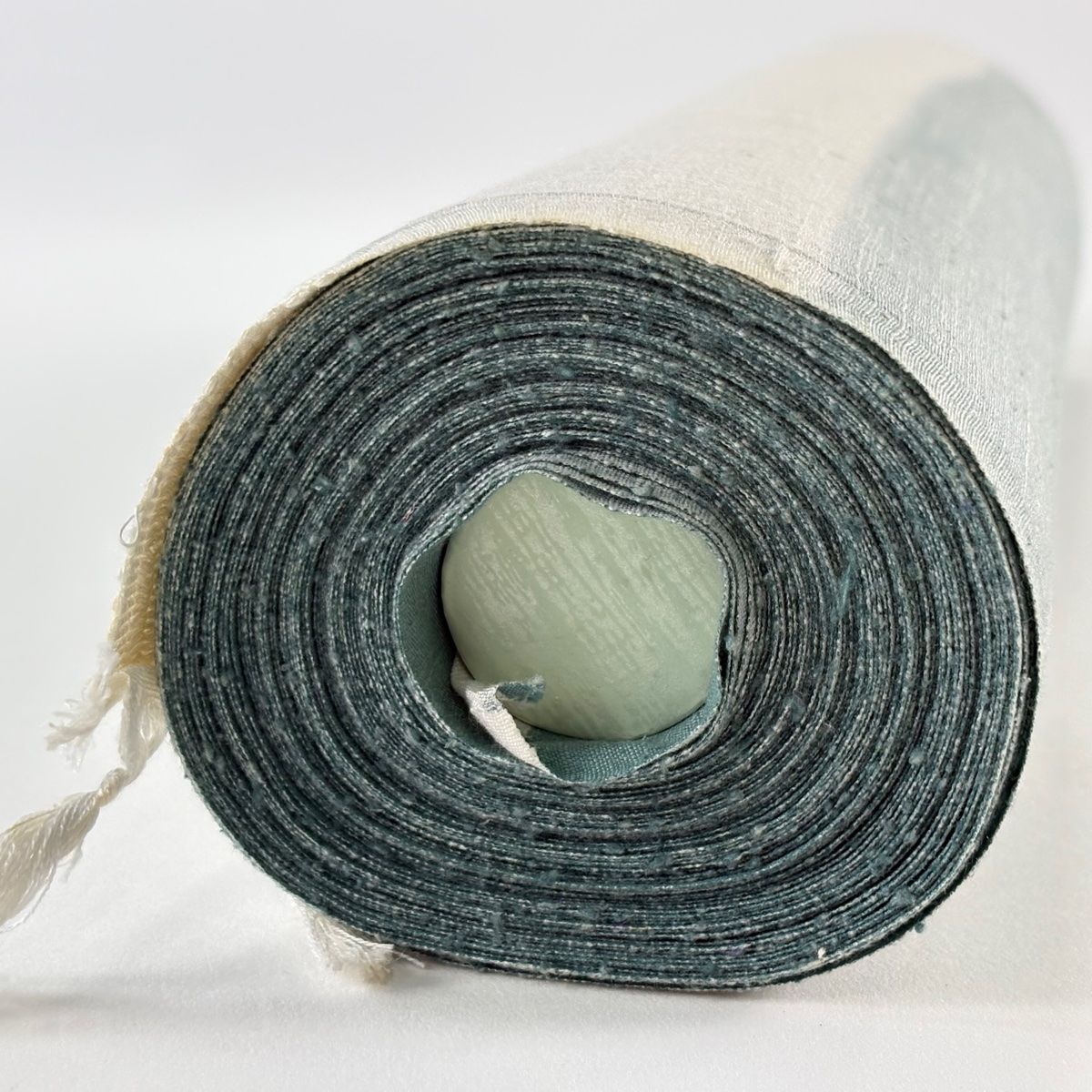  反物 秀品 小紋 紬地 証紙 茄子 薄緑 正絹 その他 着物反物