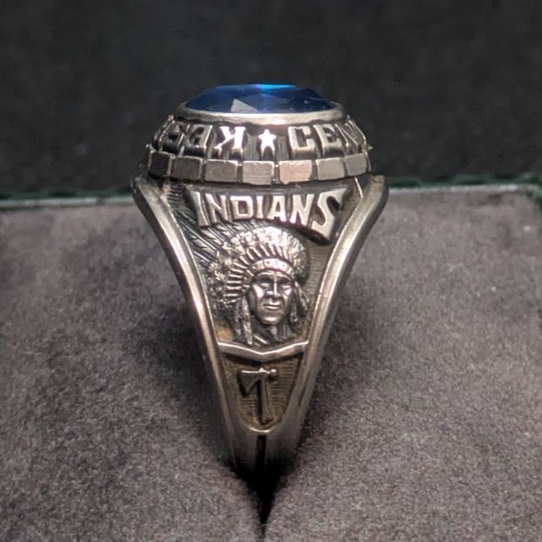 USA製 Jostens クラスリング 1982年 Keshequa Central 高校 ブルー石