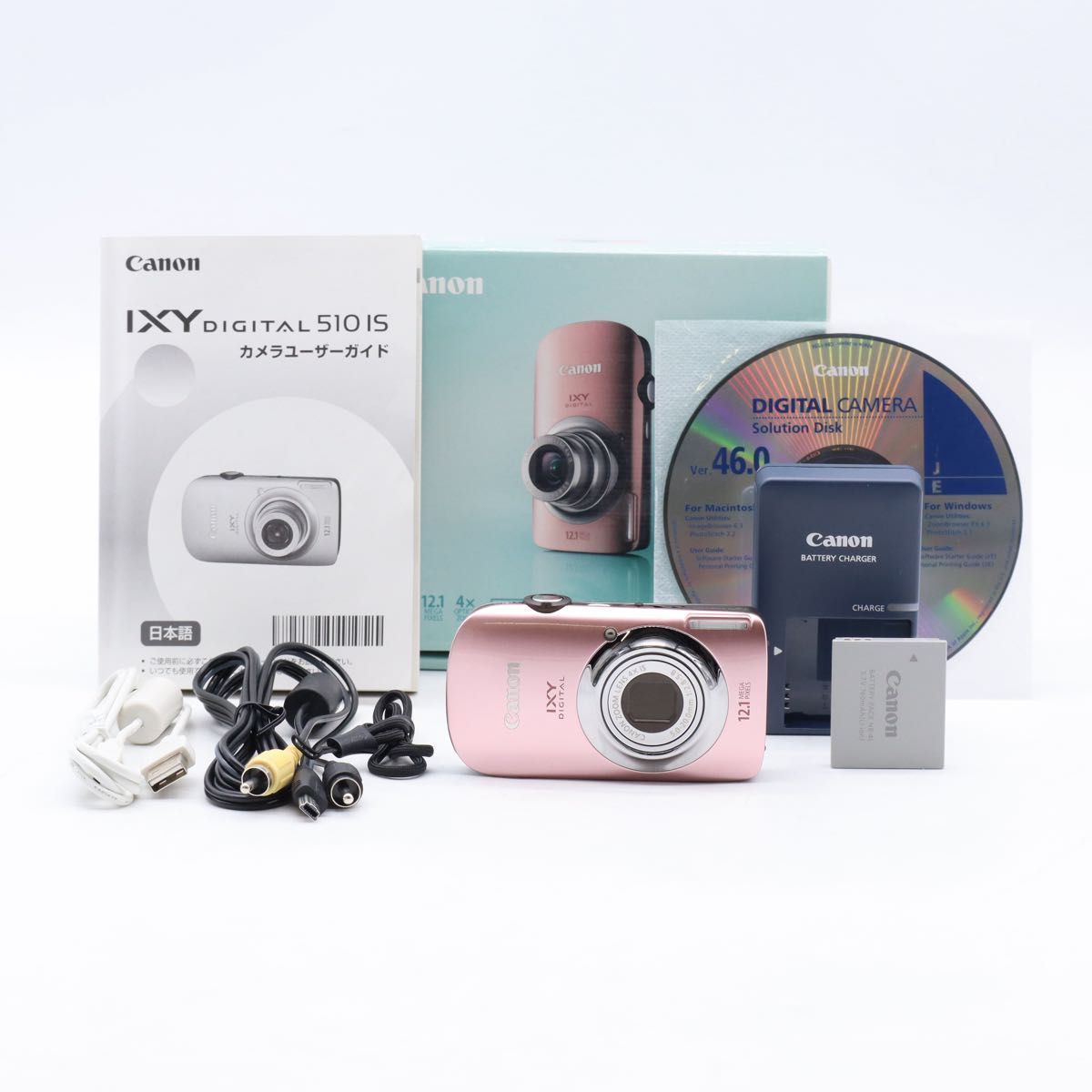 Canon IXY DIGITAL 510 IS ピンク 12.1MP 光学5倍ズーム 手ブレ補正
