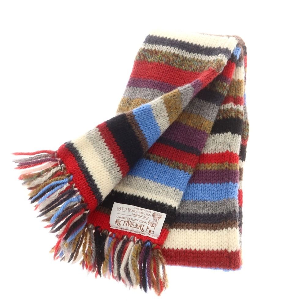 INVERALLAN・マフラー・マルチボーダ・ピュアニューウール INVERALLAN・マフラー・マルチボーダ・ピュアニューウール