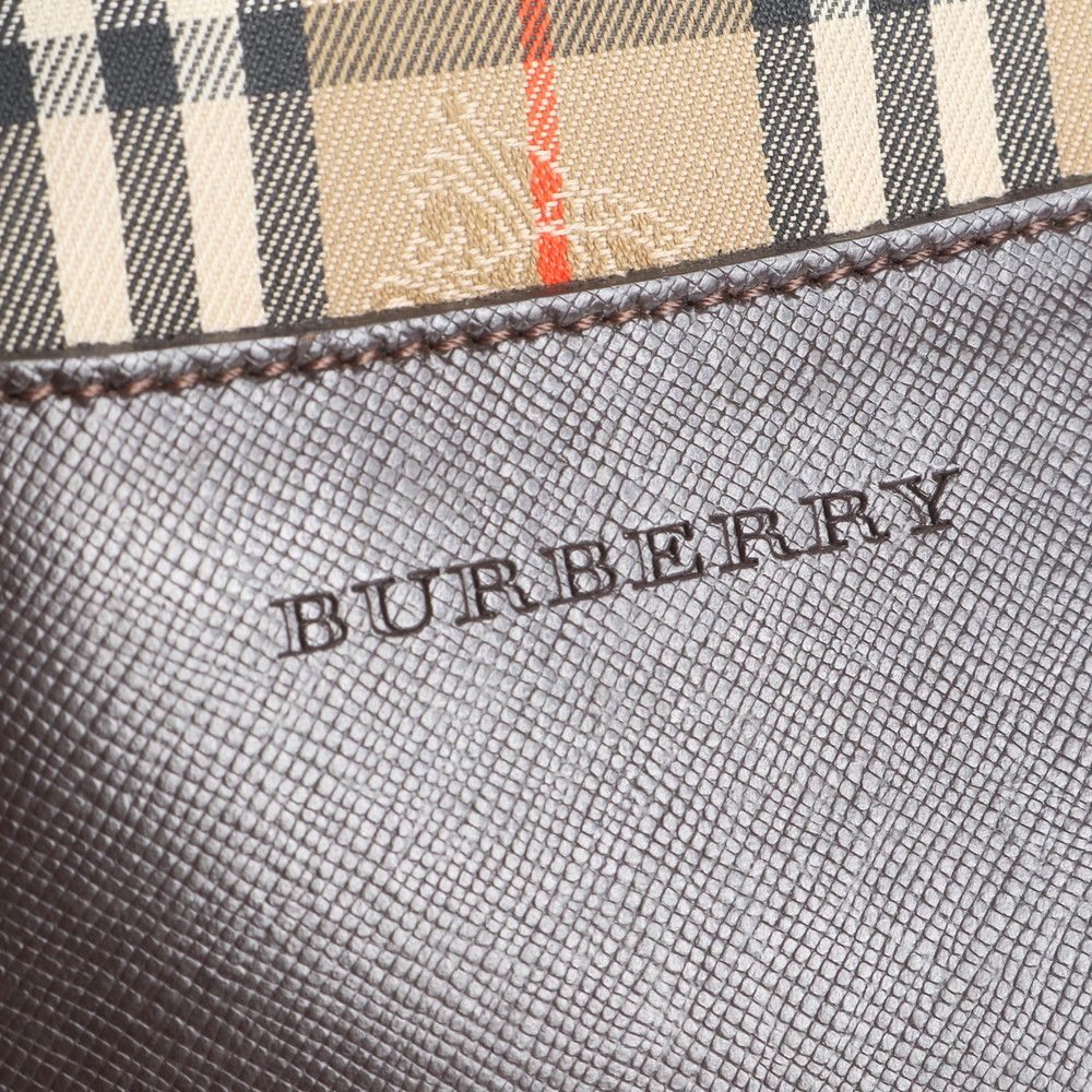 美品 バーバリー ノバ チェック シャドーホース レザー トート バッグ