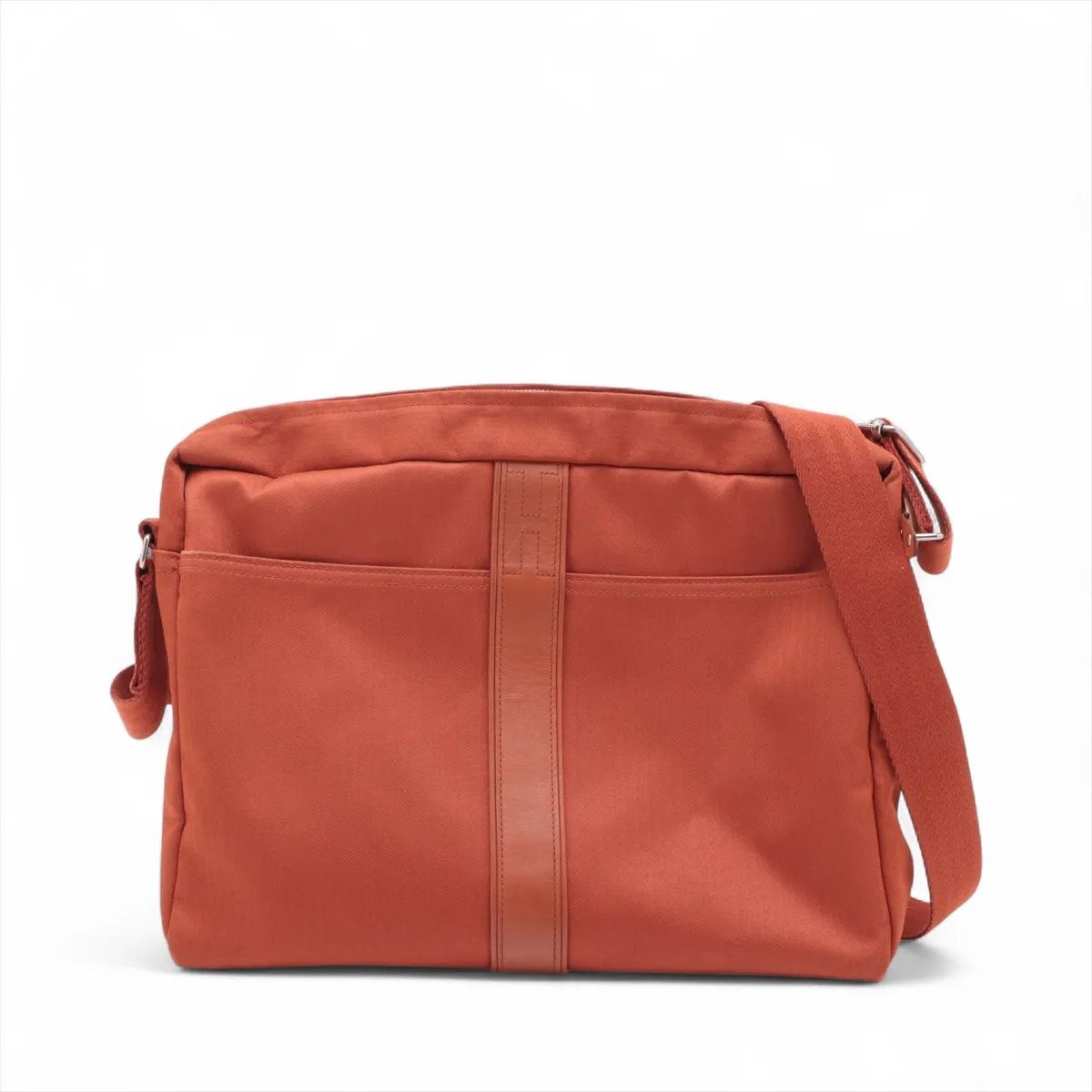 HERMES アカプルコ バサスMM トワルシェブロン ショルダーバッグ 美品 エルメス アカプルコバサス トワルシェブロン レザー ショルダー