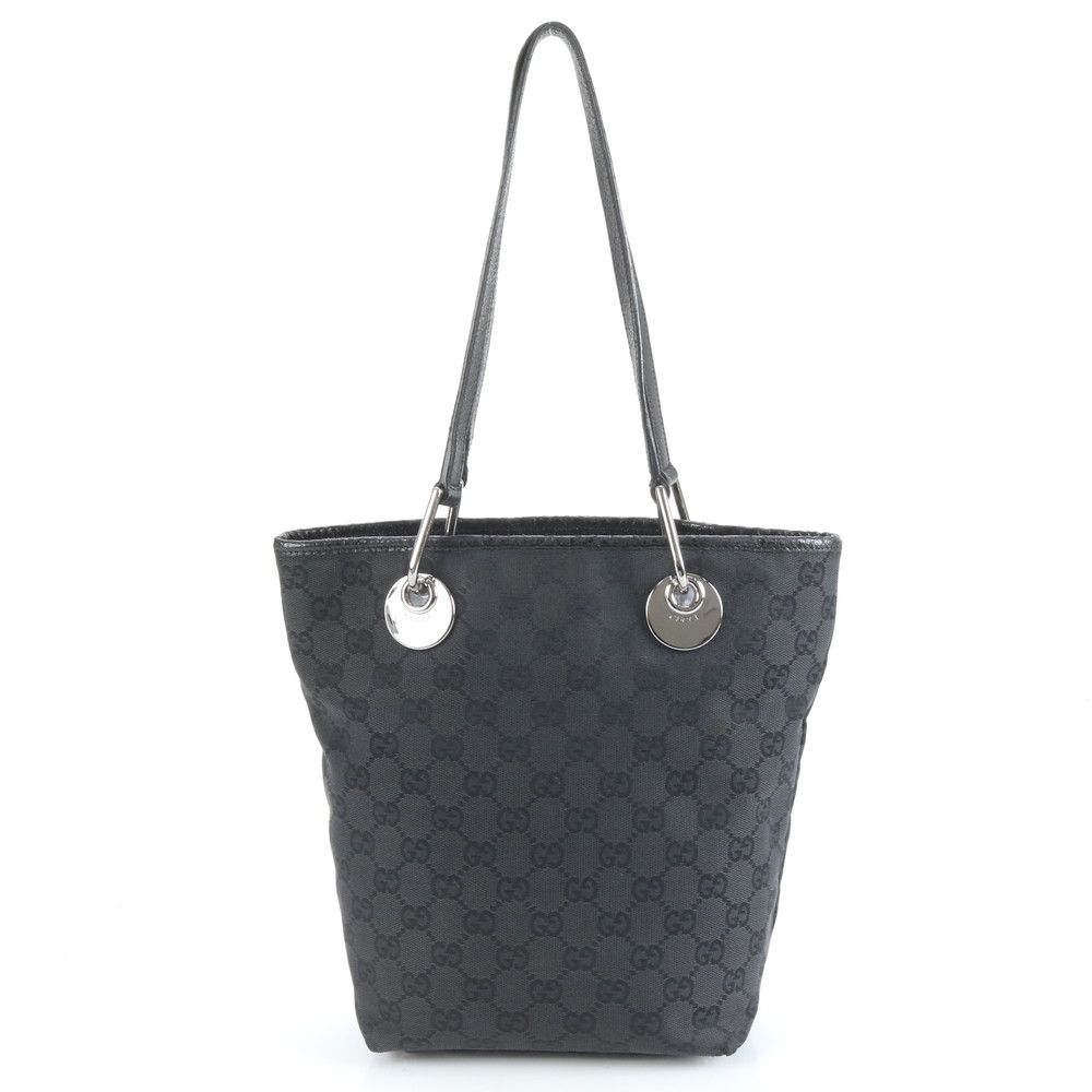 極美品 グッチ GG キャンバス エクリプス 120840 レザー トート バッグ