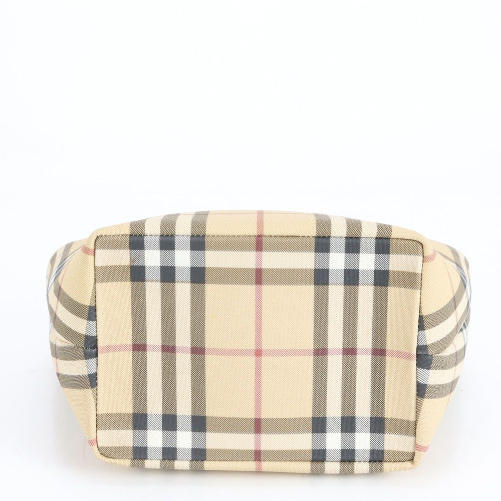 極美品 バーバリー ノバ チェック レザー トート バッグ ハンド