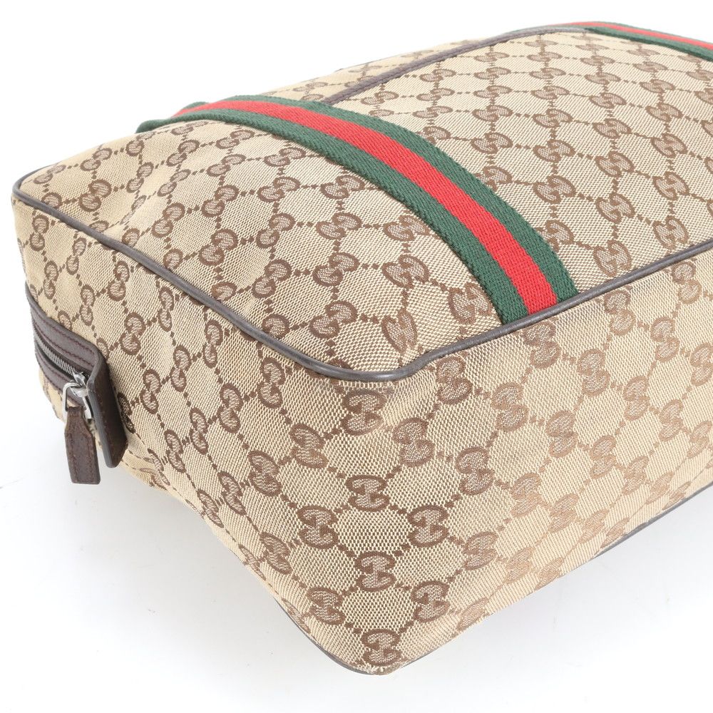 極美品 グッチ GGキャンバス シェリー ライン 189753 トート バッグ