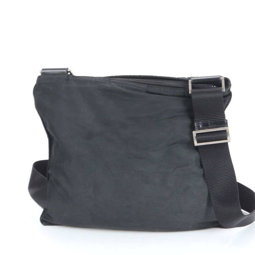 美品 プラダ テスート ナイロン 三角 トライアングル ロゴ レザー