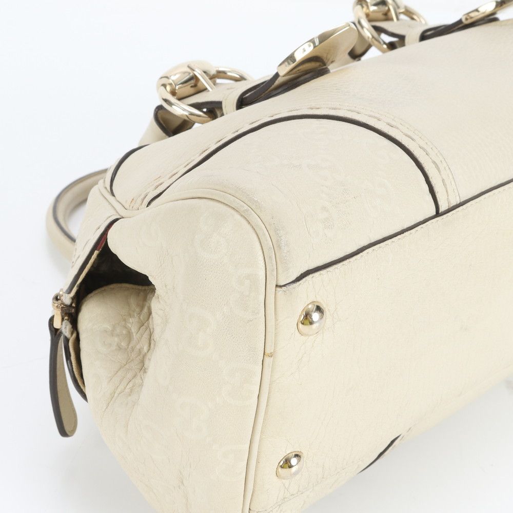 極美品 グッチ グッチシマ レザー トート バッグ ミニ ボストン 181508