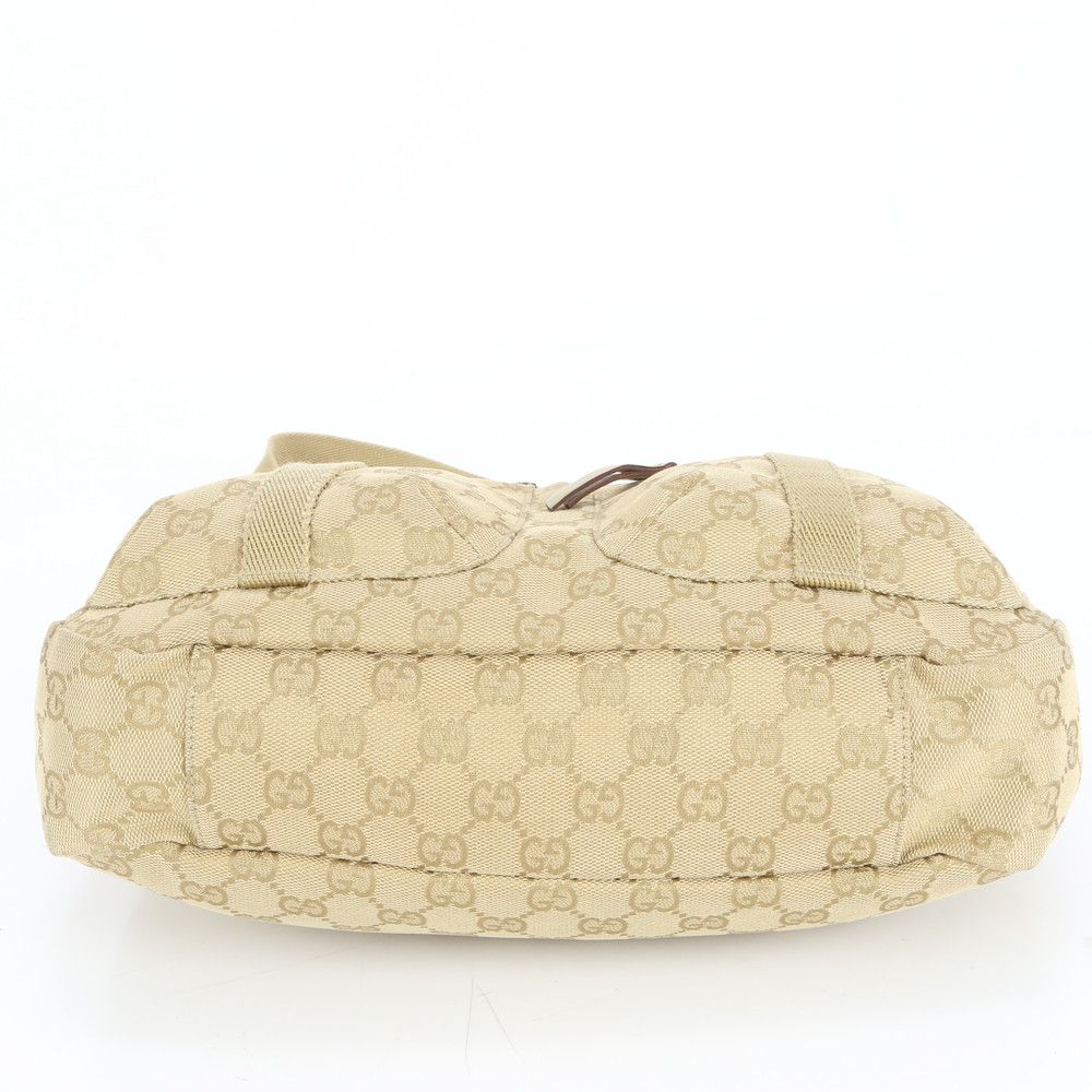 極美品 グッチ GG キャンバス レザー ショルダーバッグ 斜め掛け