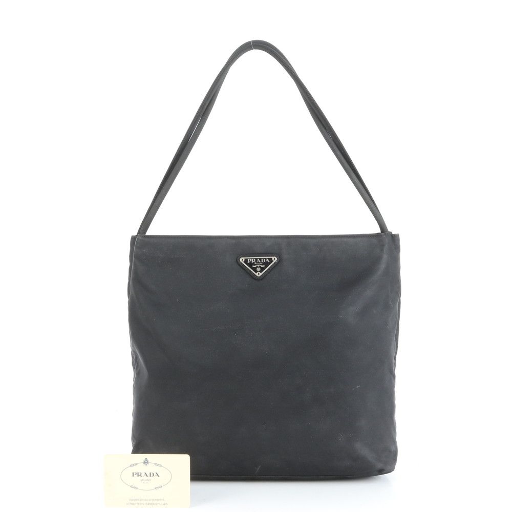 C0201）PRADA プラダ テスートシティ B6242 ナイロン EBANO 美品 プラダ ギャランティカード付 テスート ナイロン 三角ロゴ B6242