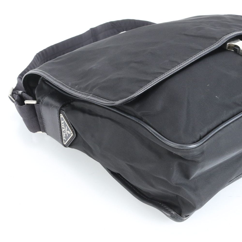 美品 プラダ テスート ナイロン レザー ショルダーバッグ 斜め掛け