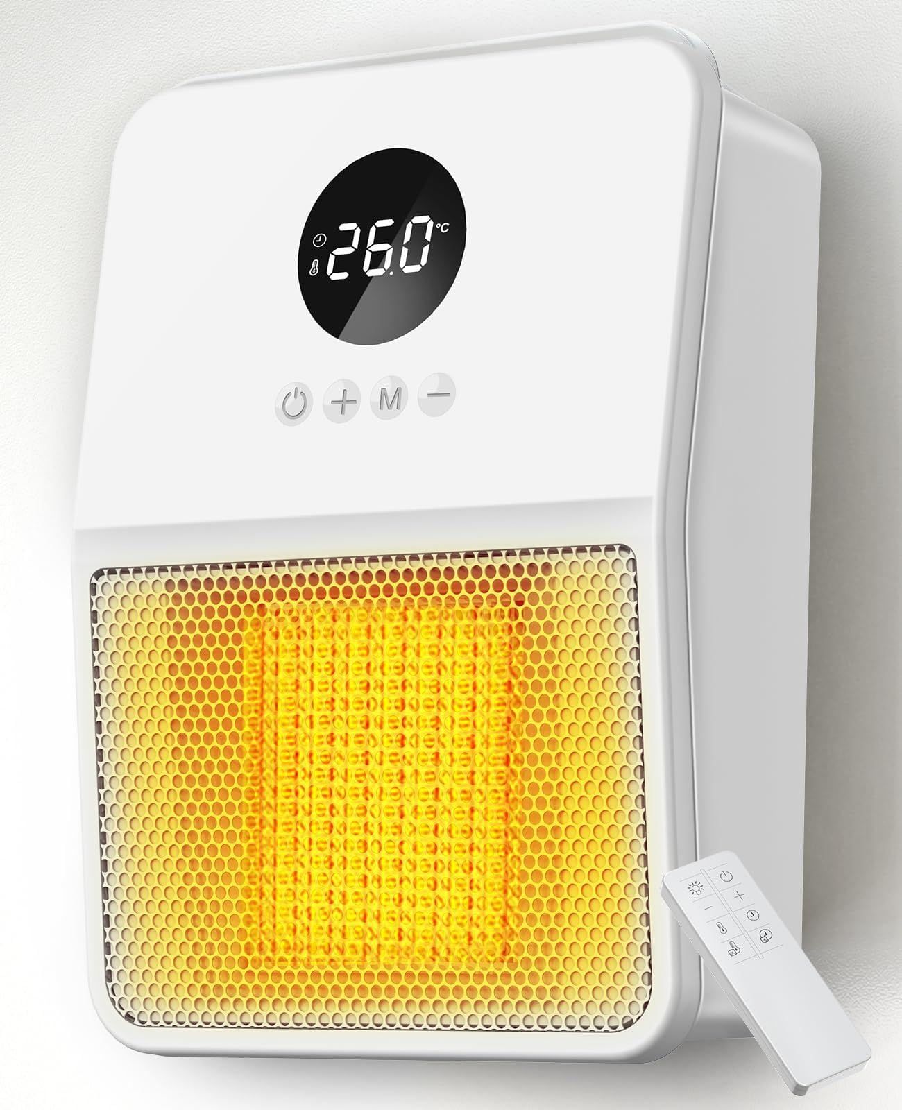 ヒーター 壁掛け 2025新モデル 人感センサー ECOモード 2秒速暖 パワフル脱衣所 電気 セラミックヒーター 暖房器具 省エネ ヒートショック防止 熱中症対策 吊り下げ式 大風量 2段階温風 8畳部屋対応 足元 電気ストーブ 切りタイマー機能 消し