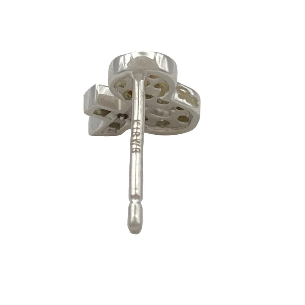 STAR JEWELRY スタージュエリー ピアス - K 18 WG×ダイヤモンド 片側のみ 0.04カラット ＆モチーフ