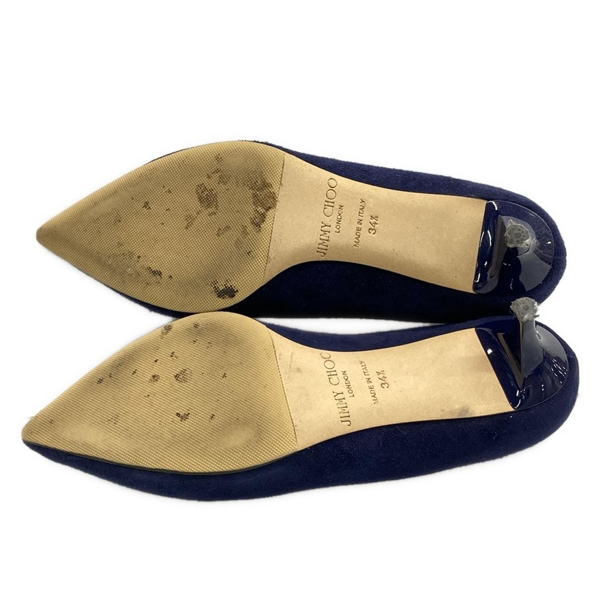JIMMY CHOO(ジミーチュウ) パンプス 34 1/2 レディース - ネイビー