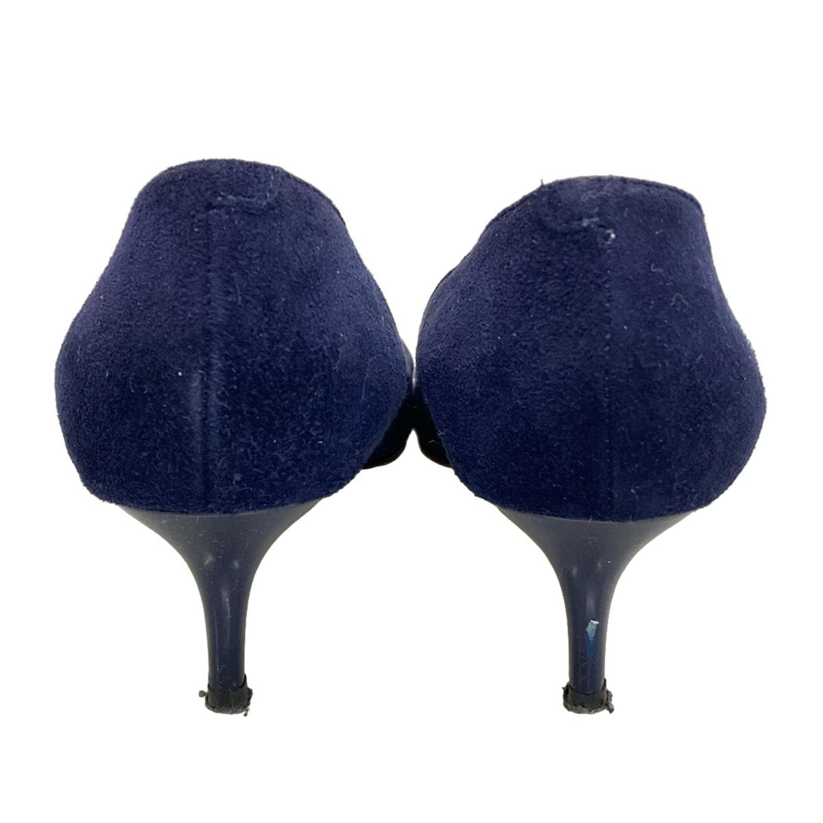 JIMMY CHOO(ジミーチュウ) パンプス 34 1/2 レディース - ネイビー