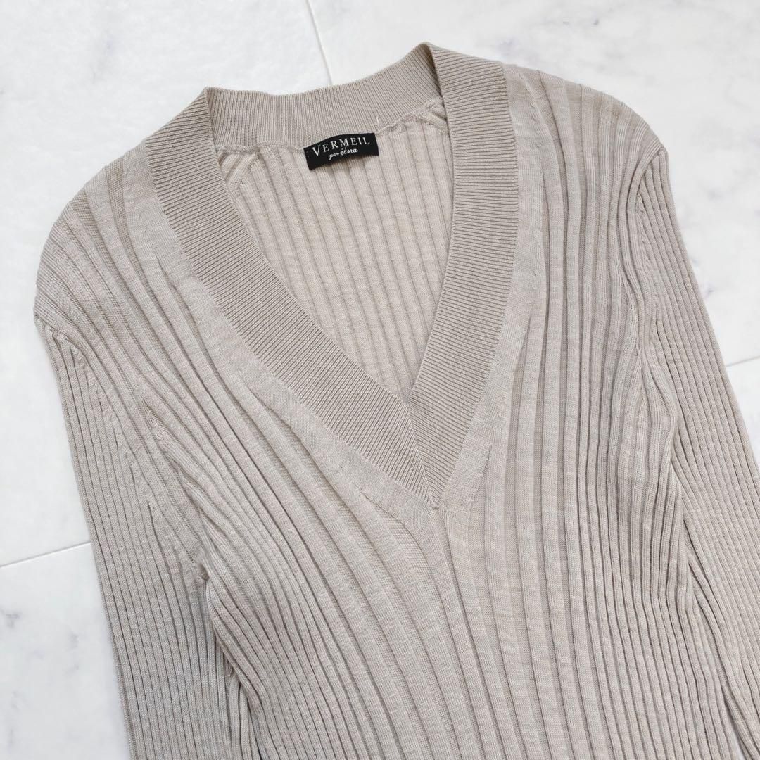 VERMEIL par iena ONTARIO Rib Vネックプルオーバー - メルカリ