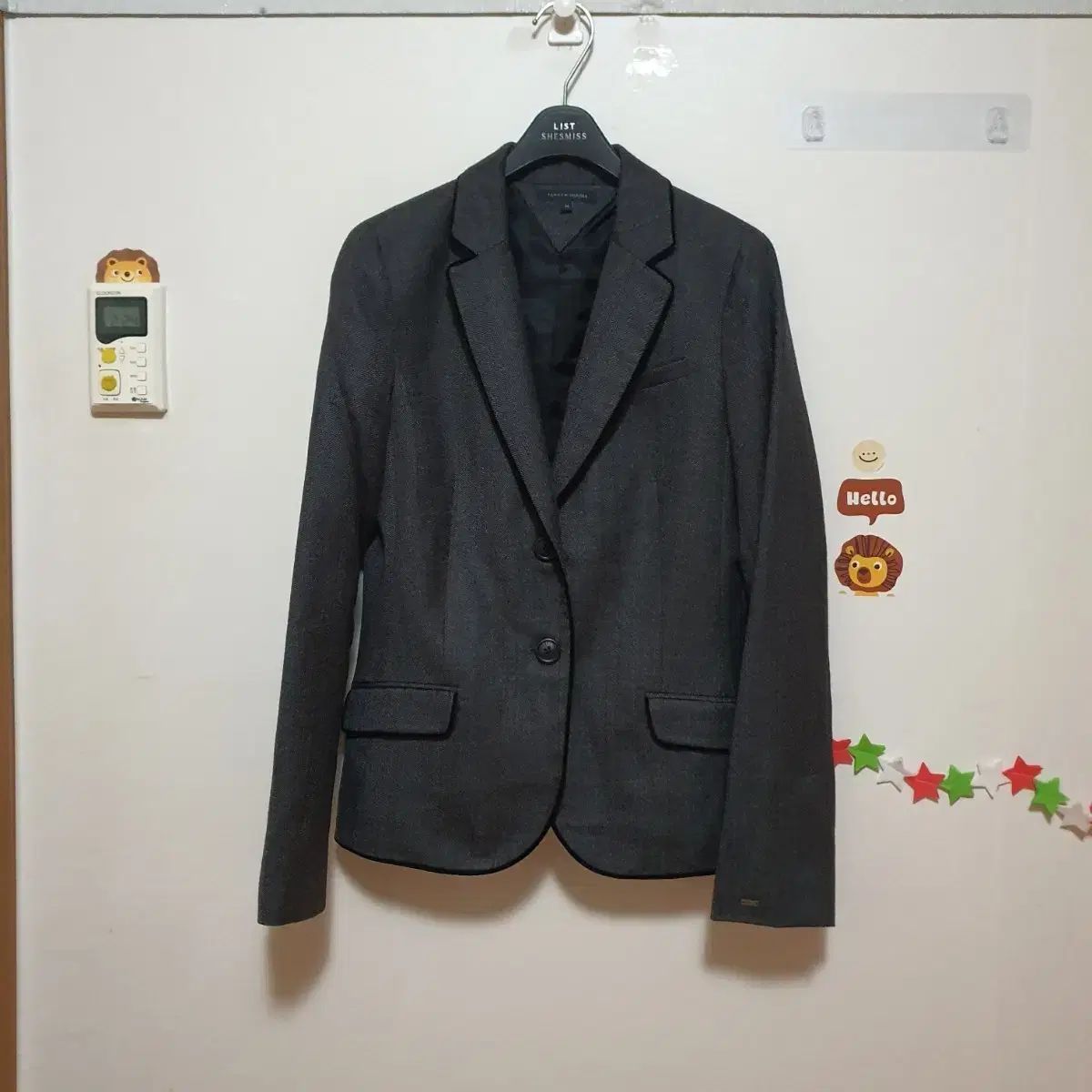 Tommy Hilfiger トミーヒルフィガー レディース ヘリンボーン ウール ブレーザー M