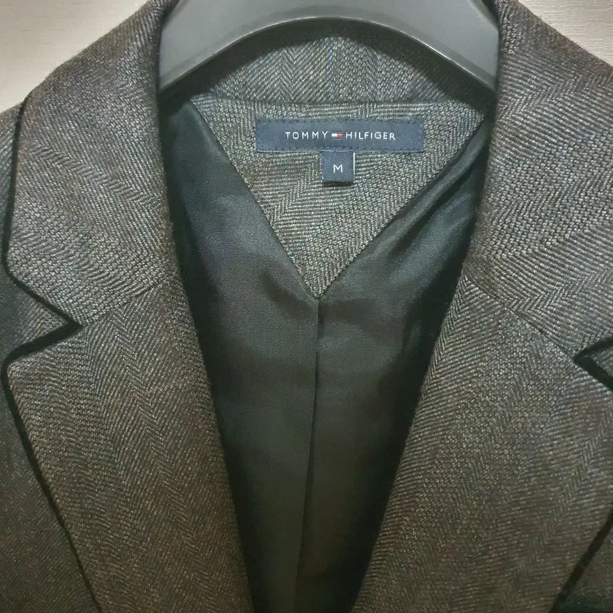 Tommy Hilfiger トミーヒルフィガー レディース ヘリンボーン ウール ブレーザー M ♥