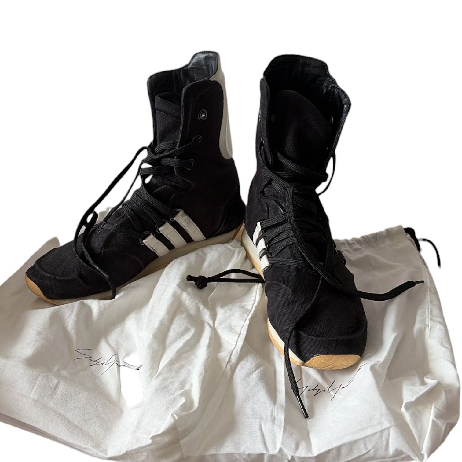 Z1635 Yohji Yamamoto × adidas ハイカットスニーカー ヨウジヤマモト 