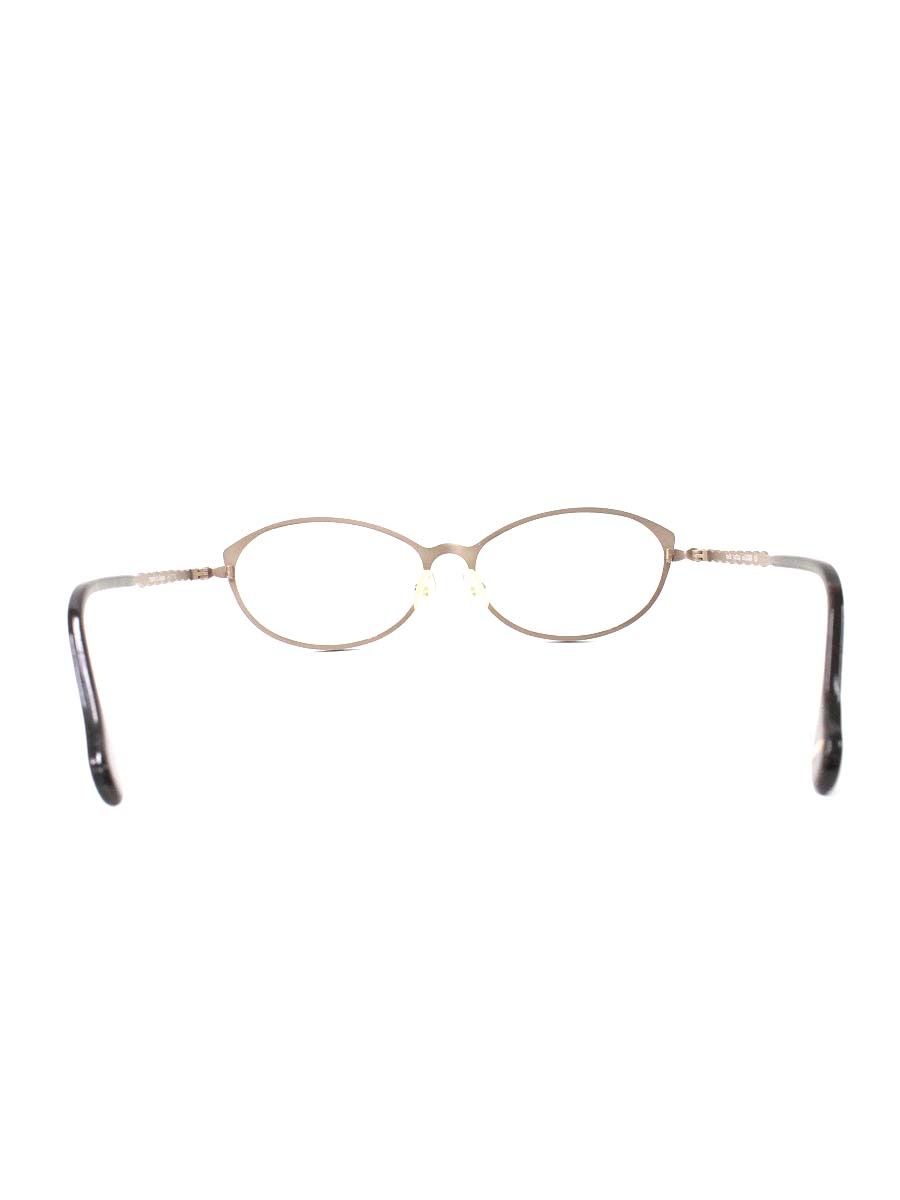 アキット mel2 配送 メガネ ブラウン/マスタード メタルフレーム