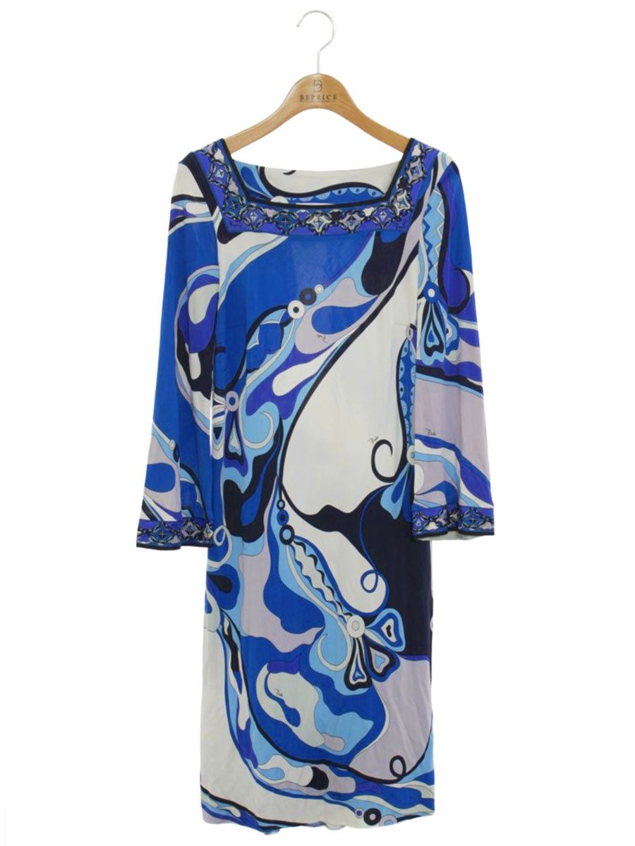 エミリオプッチ 11RL70 ワンピース 36 ブルー ITXIZCYMFKS8 - メルカリ