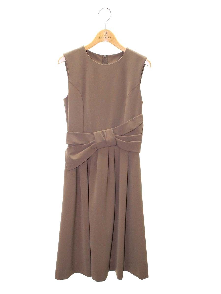 フォクシーニューヨーク レディシェイプ 30933 ワンピース ドレス 38 ブラウン