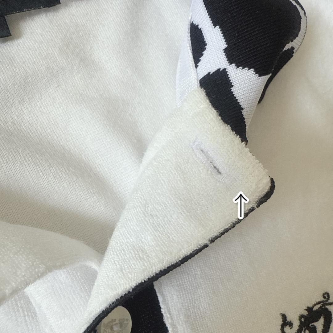 ダンスウィズドラゴン ポロシャツ 白×黒 パイル地 ブラック 4 - メルカリ