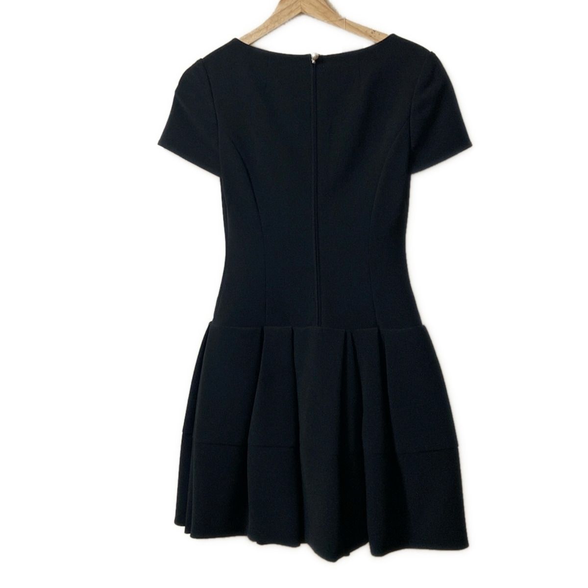 Rene(ルネ) ワンピース サイズ32 XS レディース美品 - 黒 半袖/ひざ丈