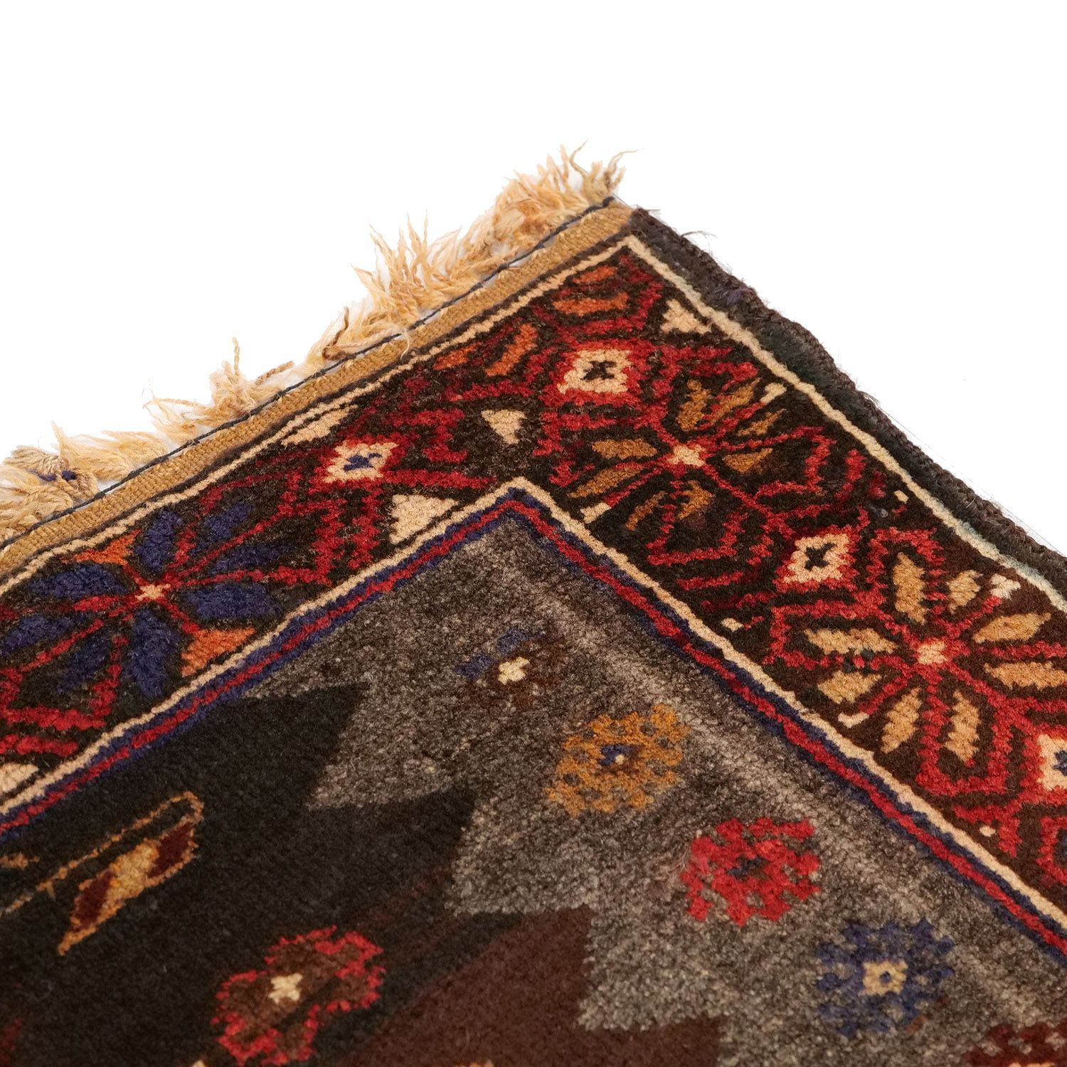 アフガニスタン 1960年代 1480×890 セミアンティーク ピクトリアルラグ