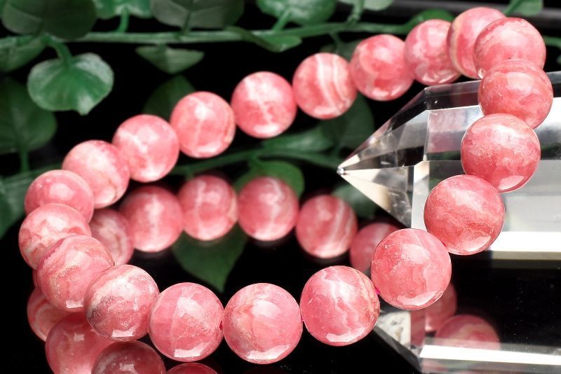 １点物 アルゼンチン産 インカローズ 9.5 mm ブレスレット パワーストーン 天然石 _U 8055