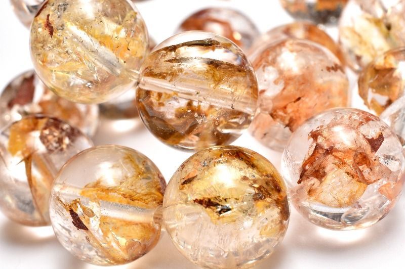 1点物】エレスチャルクォーツ(ヒマラヤ水晶) 12mm ブレスレット