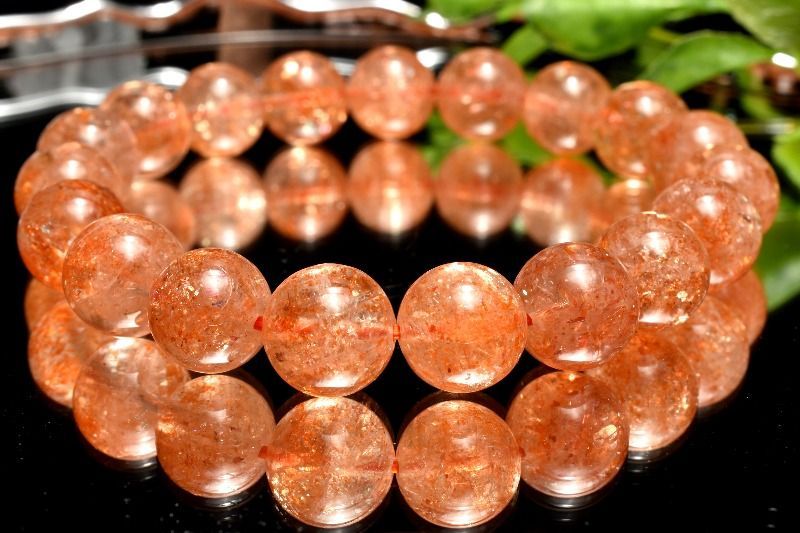 １点物 高発色 アルーシャ産 フェルドスパーサンストーン 10 5 mm ブレスレット パワーストーン 天然石 _MC 1315