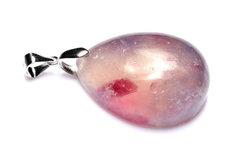 1点物】シルバー925◇梅の花 ピンクトルマリンインレピドライトシリカ