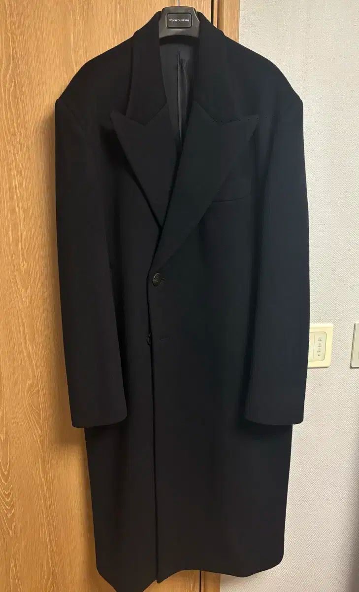 ウーヨンミ 23 FW ネイビー オーバーサイズ ダブルコート