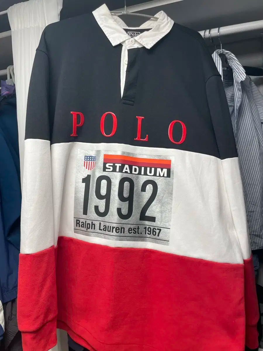 ポロ1992 スタジアム ラグビーシャツ xl
