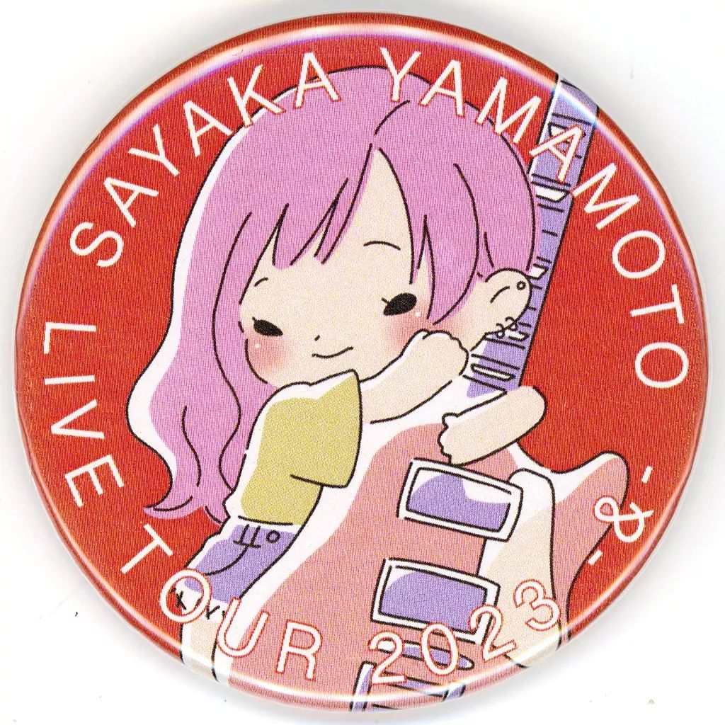 中古】バッジ・ピンズ 山本彩(イラスト/レッド) 缶バッジ 「SAYAKA