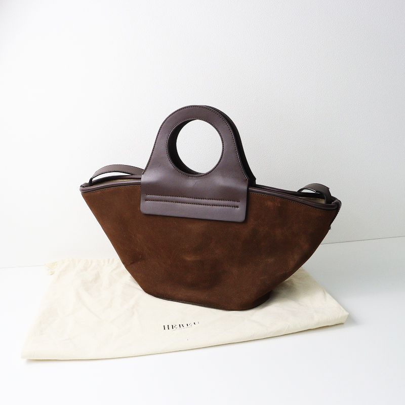 HEREU トートバッグ ブラウン スエード　 L'Appartement アパルトモン L'Appartement HEREU ヘリュー Suede Bag＼ブラウン