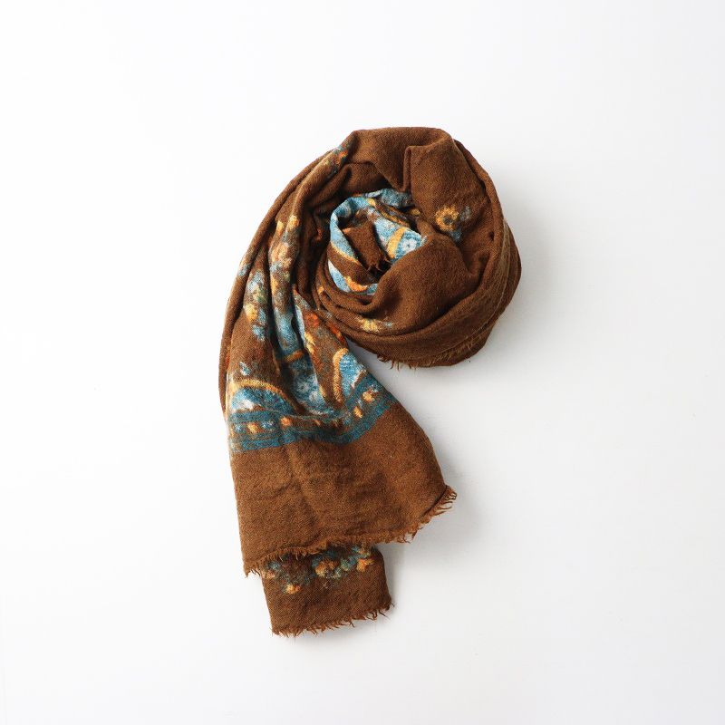 45R 45rpm フォーティファイブアール 大判縮絨ストール＼ブラウン