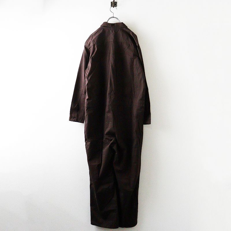 ヤーモ yarmo Boiler Suit ボイラースーツ L ブラウン コットン つなぎ オールインワン ワイド