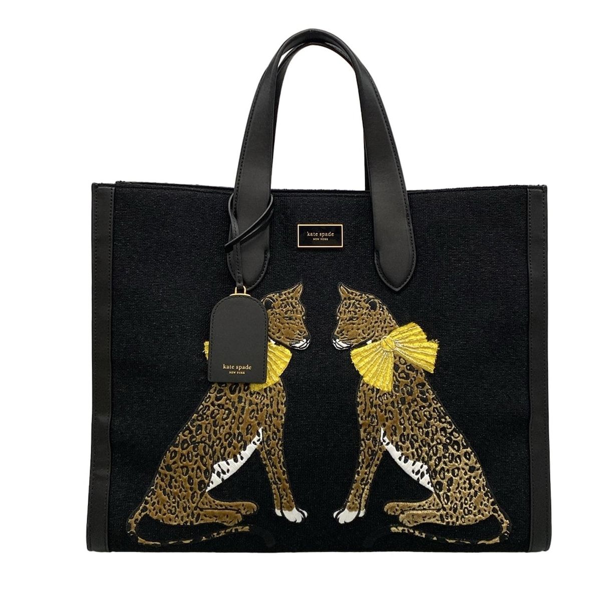 ケイトスペード トートバッグ マンハッタン レディ レオパード エンブ