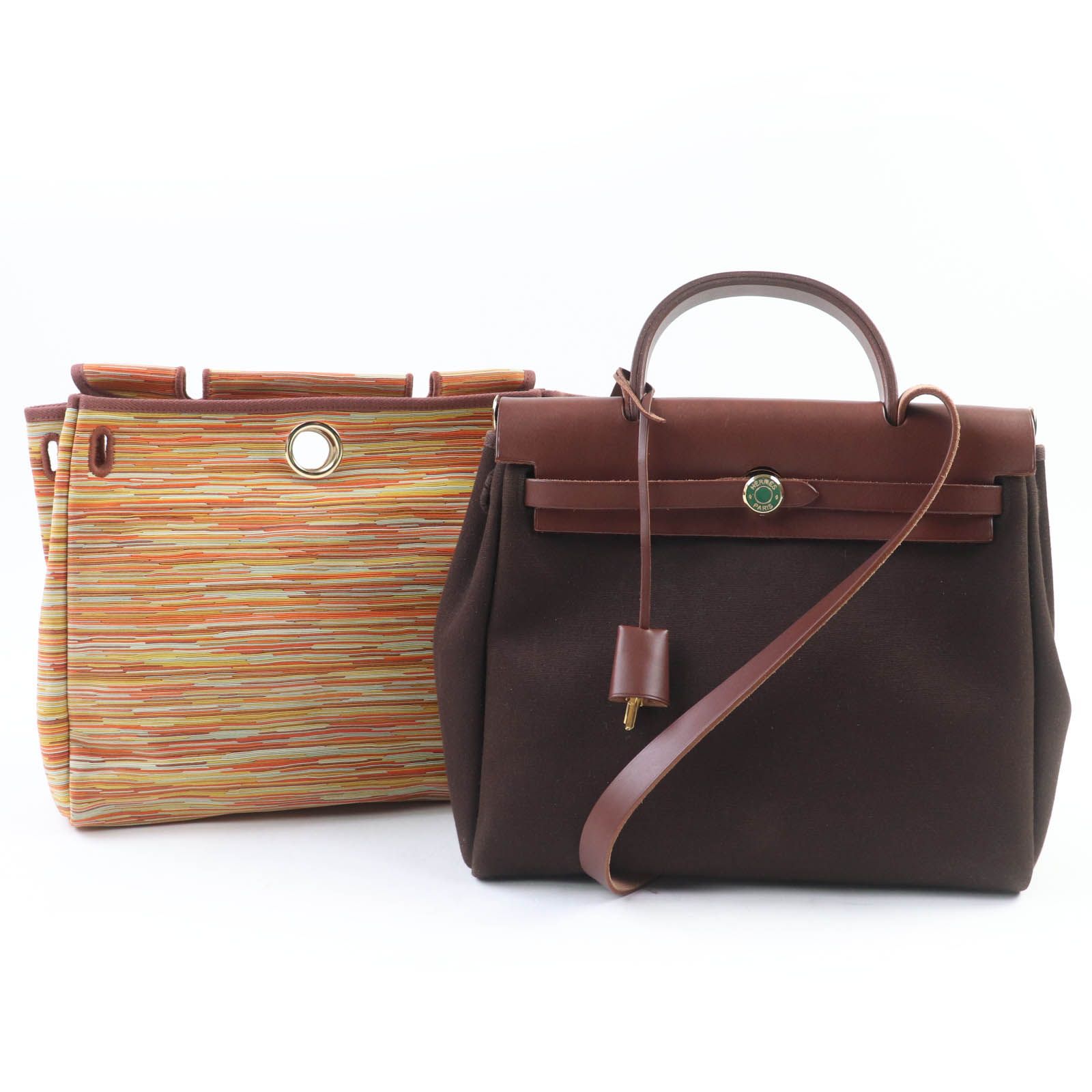 良品☆HERMES エルメス エールバッグ PM トワルオフィシエ  ヴィブラート ゴールド金具 ショルダーバッグ ブラウン □F刻印 レディース 良品☆HERMES エルメス エールバッグ PM トワルオフィシエ