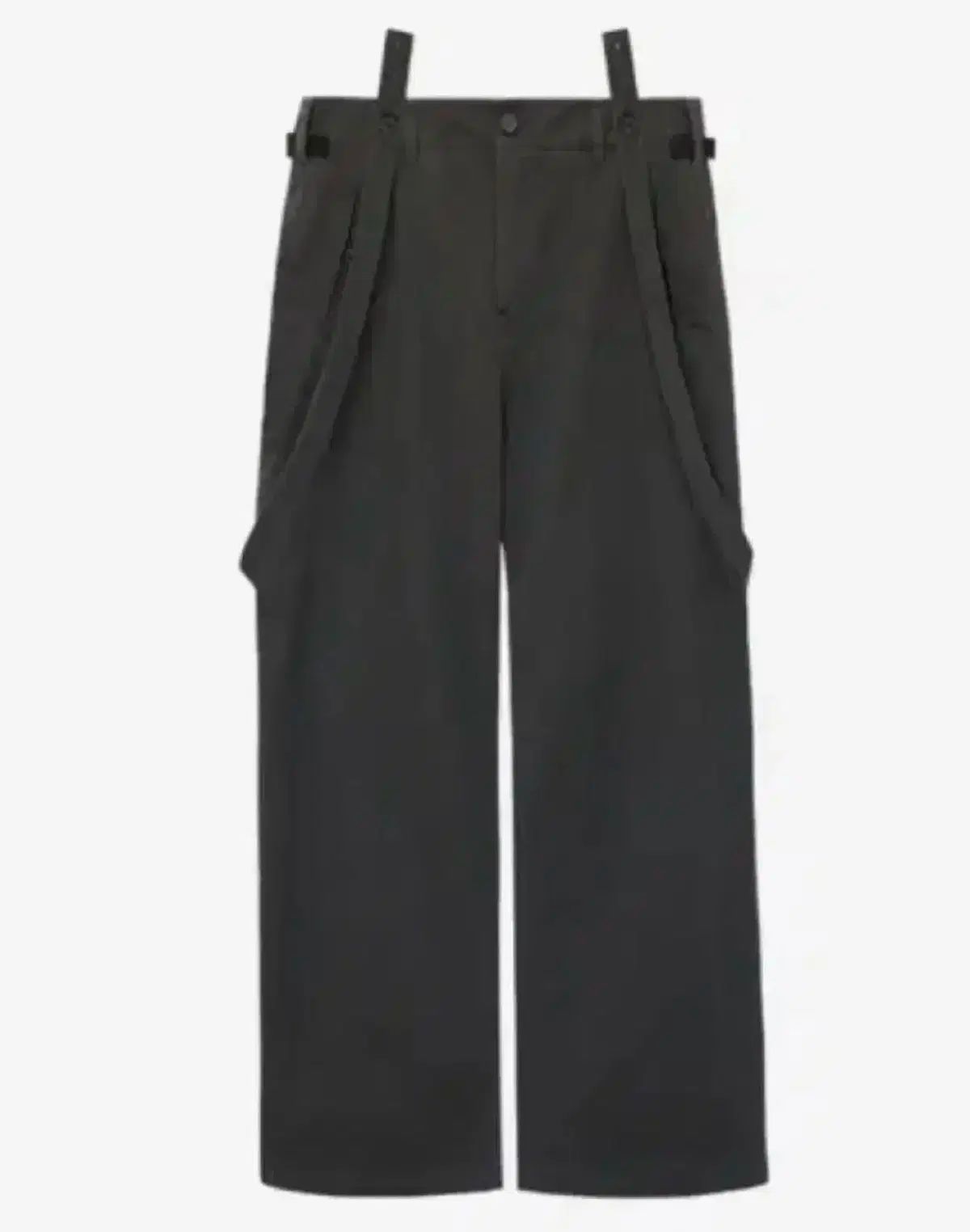 4 POLYTERU サスペンダー チノ パンツ チャコール