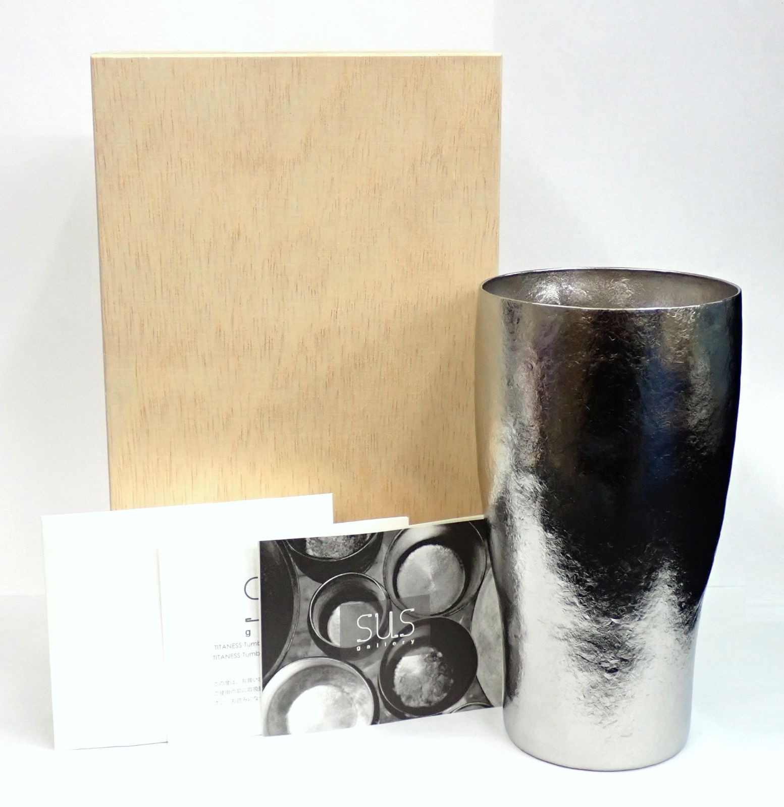 ▲15 ♥ SUS Gallery サス ギャラリー S-400 B-Mi チタン タンブラー▲木箱入り|400 ml|ビア|真空二重構造