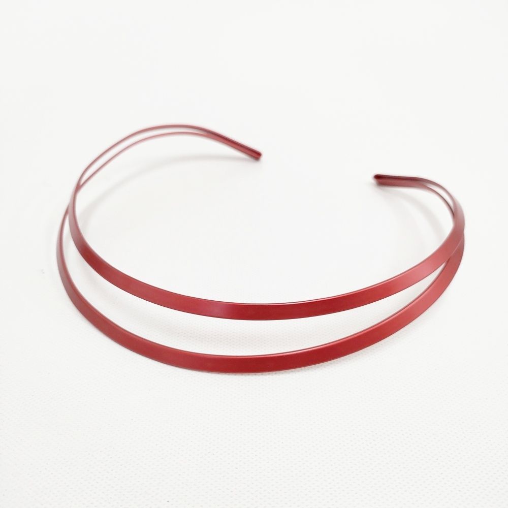 ISSEY MIYAKE ダブルメタルチョーカー チョーカー レッド レディース 
