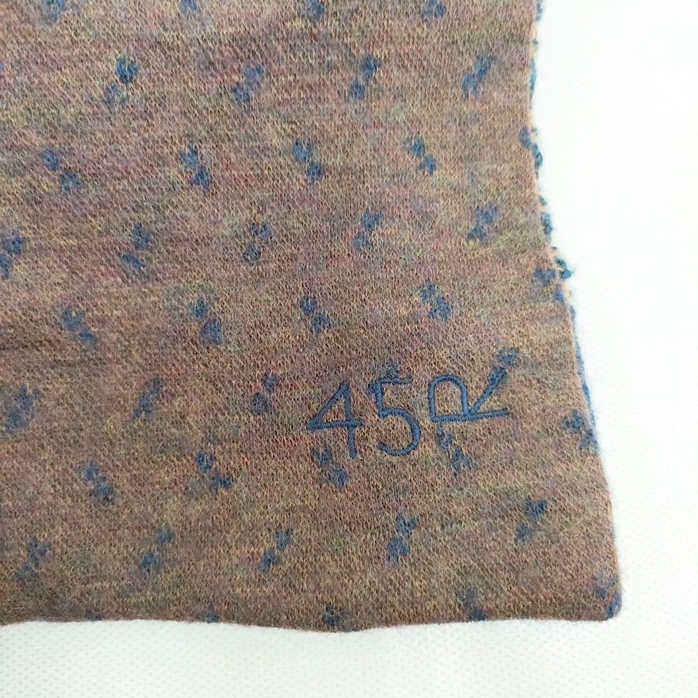 45R/45rpm 4545祭り 限定 パッチワーク つぎはぎ マフラー ネイビー 多